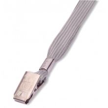 Lanyard LILY with clip grey