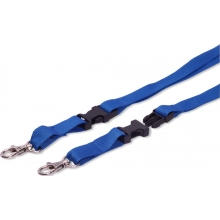 Lanyard TULIP with clip away and metal hook blue