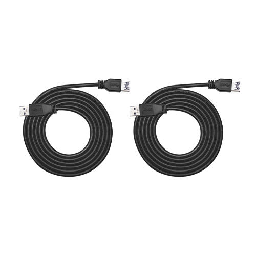 Brateck 1.8M USB-A Cable Kit, Black, Matt Black