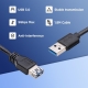 Brateck 1.8M USB-A Cable Kit, Black, Matt Black