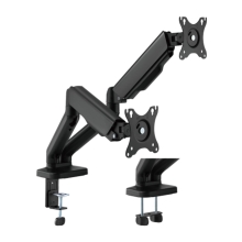 Brateck Cost Effective Spring Assisted Dual Monitor Arm, Matt Black