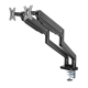 Brateck Dual Monitor Heavy Duty Spring Assisted Monitor Arm, Matt Black