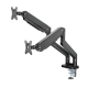 Brateck Dual Monitor Heavy Duty Spring Assisted Monitor Arm, Matt Black