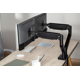 Brateck Dual Monitor Heavy Duty Spring Assisted Monitor Arm, max 35", 16 kg, Matt Black