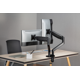 Brateck Dual Monitor Heavy Duty Spring Assisted Monitor Arm, max 35", 16 kg, Matt Black
