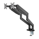 Brateck Dual Monitor Heavy Duty Spring Assisted Monitor Arm, max 35", 16 kg, Matt Black