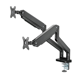Brateck Dual Monitor Heavy Duty Spring Assisted Monitor Arm, max 35", 16 kg, Matt Black