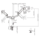Brateck Dual Monitor Pole-Mounted Gas Spring Monitor Arm, Matt Black