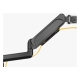 Brateck Dual Monitor Pole-Mounted Gas Spring Monitor Arm, Matt Black