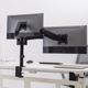 Brateck Dual Monitor Pole-Mounted Gas Spring Monitor Arm, max. 32", 9 kg, Matt Black