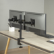 Brateck Dual Monitor Steel Articulating Monitor Mount, max 32", 9 kg, Matt Black