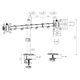 Brateck Dual Monitor Steel Articulating Monitor Mount, max 32", 9 kg, Matt Black