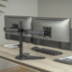 Brateck Dual Monitor Steel Articulating Monitor Stand, max 32", 9 kg, Matt Black