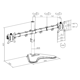 Brateck Dual Monitor Steel Articulating Monitor Stand, max 32", 9 kg, Matt Black
