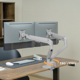Brateck Dual Monitor Thin Gas Spring Monitor Arm, max 32", 9 kg, Matt Black