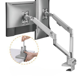 Brateck Dual Monitor Thin Gas Spring Monitor Arm, max 32", 9 kg, Matt Black