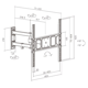 Brateck Full-Motion TV Wall Mount LPA63-443 for TV 32"-55", 35kg, Matt Black