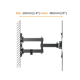 Brateck Full-Motion TV Wall Mount  LPA68-443 for TV 23"-55", 30kg, Matt Black