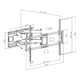 Brateck Heavy-Duty Full-Motion Wall Mount LPA77-696 pro TV 60"-120" 120kg  TV 60"-120"