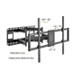 Brateck Heavy-Duty Full-Motion Wall Mount LPA77-696 pro TV 60"-120" 120kg  TV 60"-120"