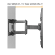 Brateck Heavy-Duty Steel Full-Motion TV Wall Mount, Matt Black