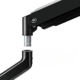 Brateck Single Monitor Heavy Duty Spring Assisted Monitor Arm, max 45", 16 kg, Matt Black