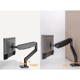 Brateck Single Monitor Heavy Duty Spring Assisted Monitor Arm, max 45", 16 kg, Matt Black