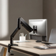 Brateck Single Monitor Heavy Duty Spring Assisted Monitor Arm, max 45", 16 kg, Matt Black
