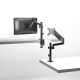 Brateck Single Monitor Pole-Mounted Gas Spring Monitor Arm, Matt Black