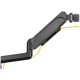 Brateck Single Monitor Pole-Mounted Gas Spring Monitor Arm, Matt Black
