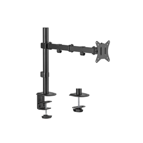 Brateck Single Monitor Steel Articulating Monitor Mount, Matt Black