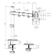 Brateck Single Monitor Steel Articulating Monitor Mount, max 32", 9 kg, Matt Black