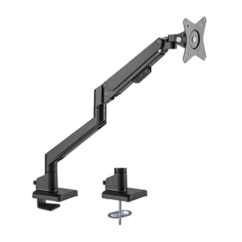 Brateck Single Monitor Thin Gas Spring Monitor Arm, Matt Black