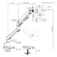 Brateck Single Monitor Thin Gas Spring Monitor Arm, max 32", 9 kg, Matt Black