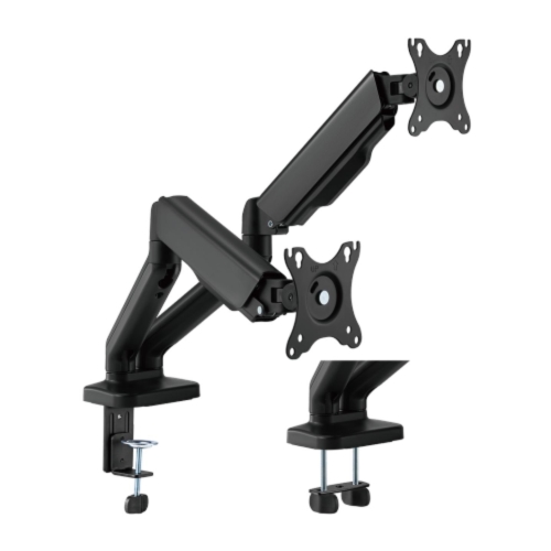 Brateck Spring Assisted Dual Monitor Arm, Matt Black