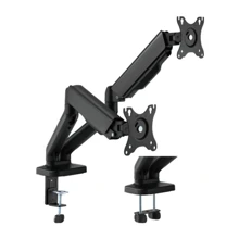 Brateck Spring Assisted Dual Monitor Arm, max. 32", 9 kg, Matt Black