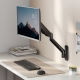 Brateck Spring-Assisted Monitor Wall Mount, Matt Black