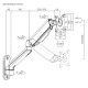 Brateck Spring-Assisted Monitor Wall Mount, Matt Black