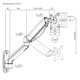 Brateck Spring-Assisted Monitor Wall Mount, max. 32", 9 kg, Matt Black