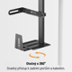 Brateck Under-Desk/Wall CPU Holder CPB-25, Matt Black