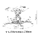 Brateck Universal Ceiling Projector Mount, Matt White