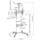 Brateck Versatile & Compact Steel TV Cart, Matt Black