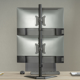 Brateck Vertical Dual Monitor Steel Articulating Monitor Stand, max. 32", 9 kg, Matt Black