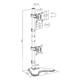 Brateck Vertical Dual Monitor Steel Articulating Monitor Stand, max. 32", 9 kg, Matt Black