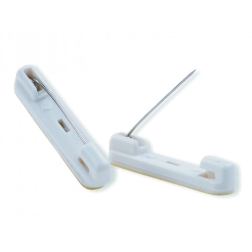 Clip plastic with pin, adhesive back