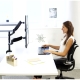 Fellowes Platinum Series Dual stacking Monitor Arm