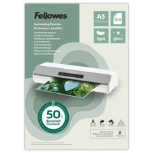 Laminating pouches Fellowes A3 80 mic 50% RECYLED content, glossy