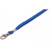 Lanyard ROSE with metal hook blue