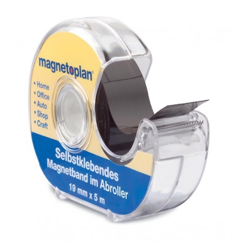 Magnetoplan Magnetic tape in dispenser, 5 m x 19 mm