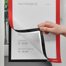 Magnetoplan magnetofix info-frame, self-adhesive, A4, red (2pcs)